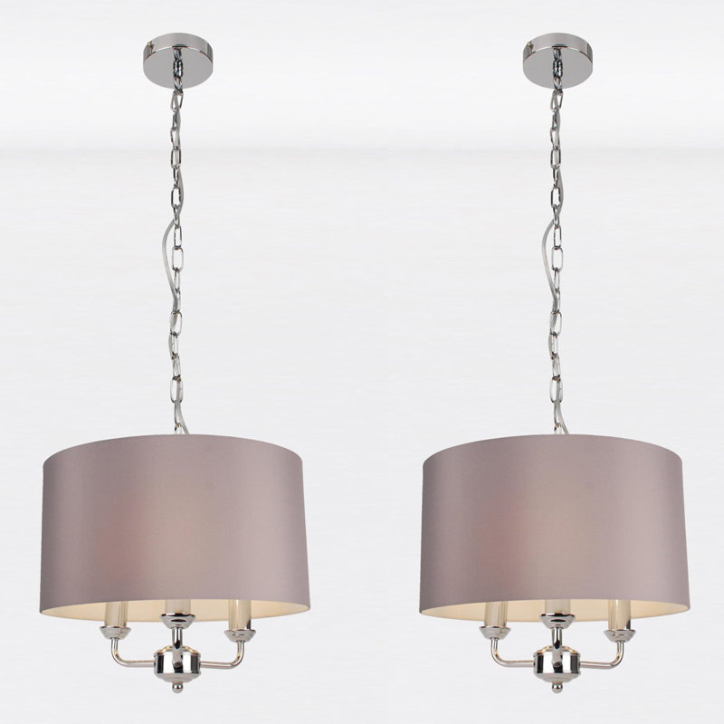Lasher 3 - Light Geometric Pendant, Polished Chrome