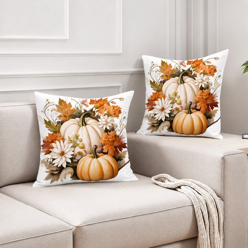 Housses de coussin JYK, Pomme hérisson brun rouge