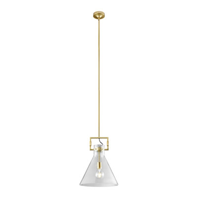 Luminaire suspendu simple en or 1 lumière Praharsh