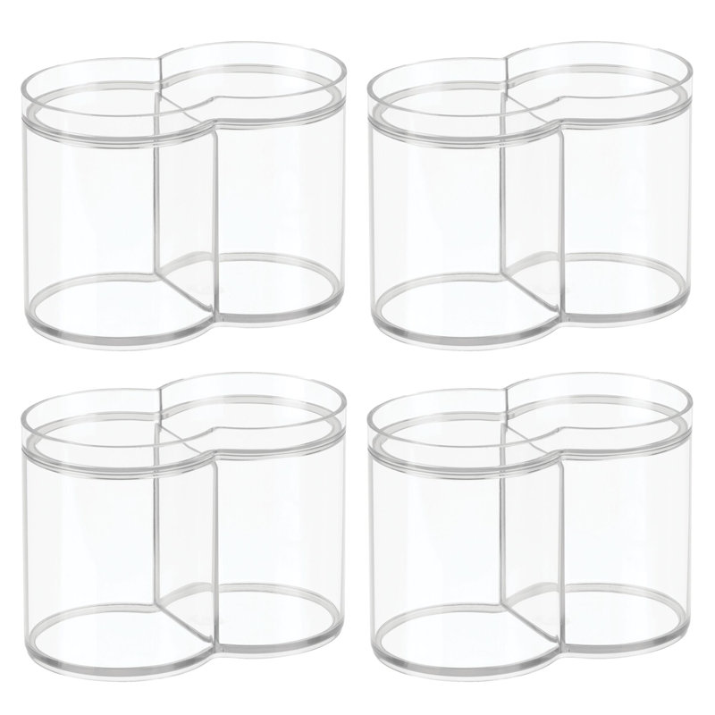 iDesign Stackable Dual Canister for Bathroom Vanity or Countertop  in Primary or Guest Bathrooms