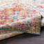 Tapis décoratif de style oriental beige / bleu sarcelle Hillsby-33034483