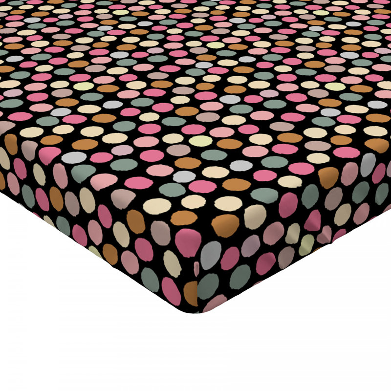 Microfiber Polka Dots Fitted Sheet, Twin Fitted Sheet