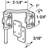 2-1/4 In. Nickel Plated Steel High Security Loop Lock For Left Hand