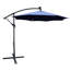 Parasol solaire d'extérieur pour terrasse 10 pi 10 pi, 8 nervures, manivelle, base en croix pour poignée de piscine de jardin-1847943769