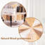 Rustic Wooden Flower-Shaped Coffee Table with Metal Legs