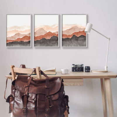 «Southwestern Crags Mountain Peaks» par JJ Design House LLC - 3 pièces, impression