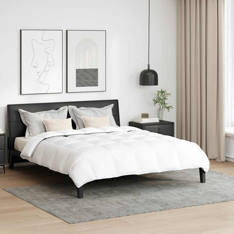 Winter Set 3 Pcs White Microfiber, Cotton Duvet, 200 x 200 cm