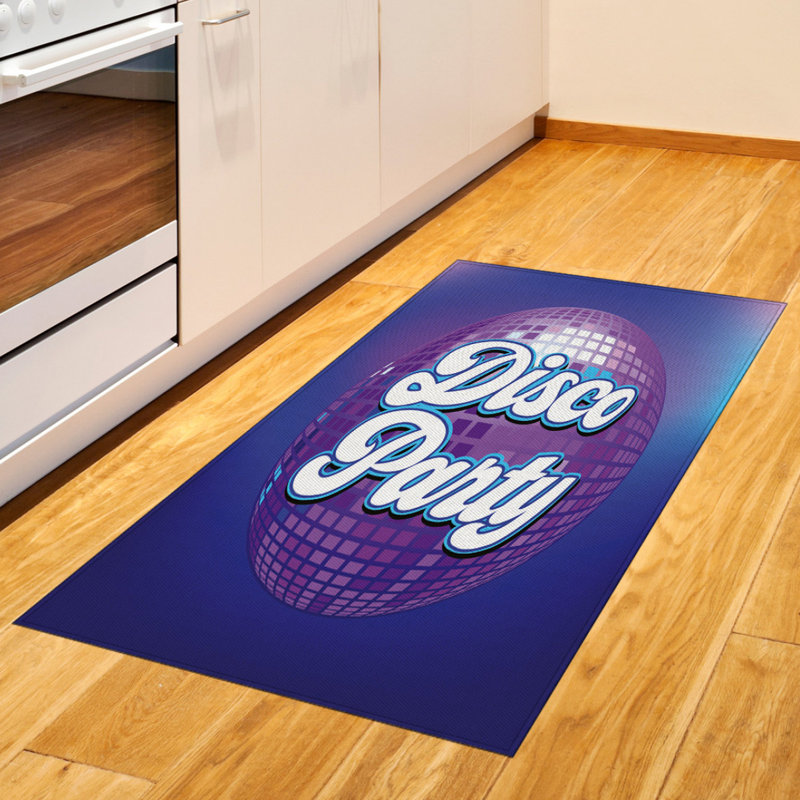Tapis décoratif coloré en fibres de polyester à haute densité, Rectangle 2 pi 7 po x 5 pi