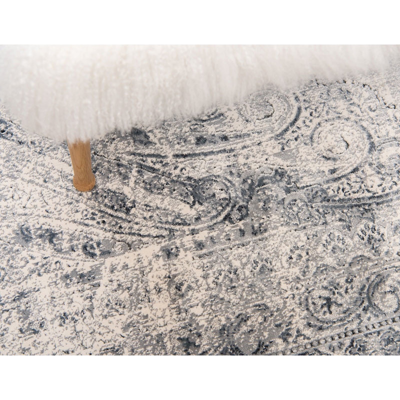 Parrado Ikat Indoor Rug, Round 8'