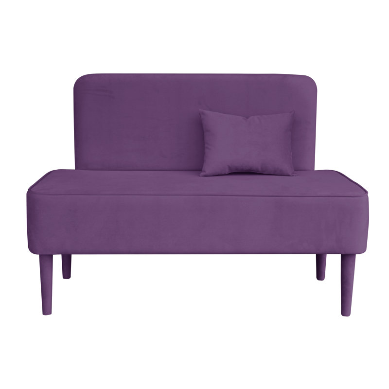 Pastel Upholstered Bench, Violet