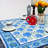 Cotton Block Print Lotus Flower Tablecloth-68156331