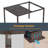 Metal Louvered Pergola with Solar LED-105653506