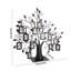 TRIXES Family Tree Photo Frame | 12 Detachable Frames for Your Loved Ones | Freestanding Black Metal