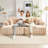 Velvet Compressed Chaise Lounge Boneless Foam Convertible Sleeper Sofa No Assembly for Small Spaces-838215470