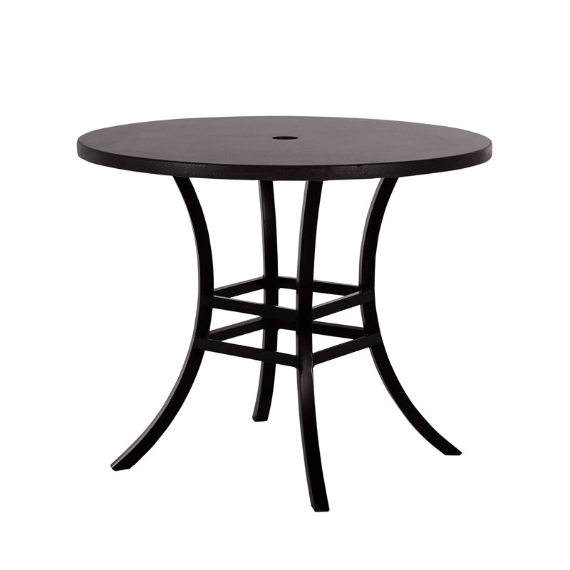 Superstone 36" Round Dining Table With Base - Travertine Top/oyster Base, Ancient Earth