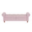 Banc de lit en velours rose