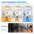 20" Modern Flush Mount Ceiling Fan with Dimmable RGB LED Light and Remote Control, 6-Speed Reversible DC Motor for Bedroom