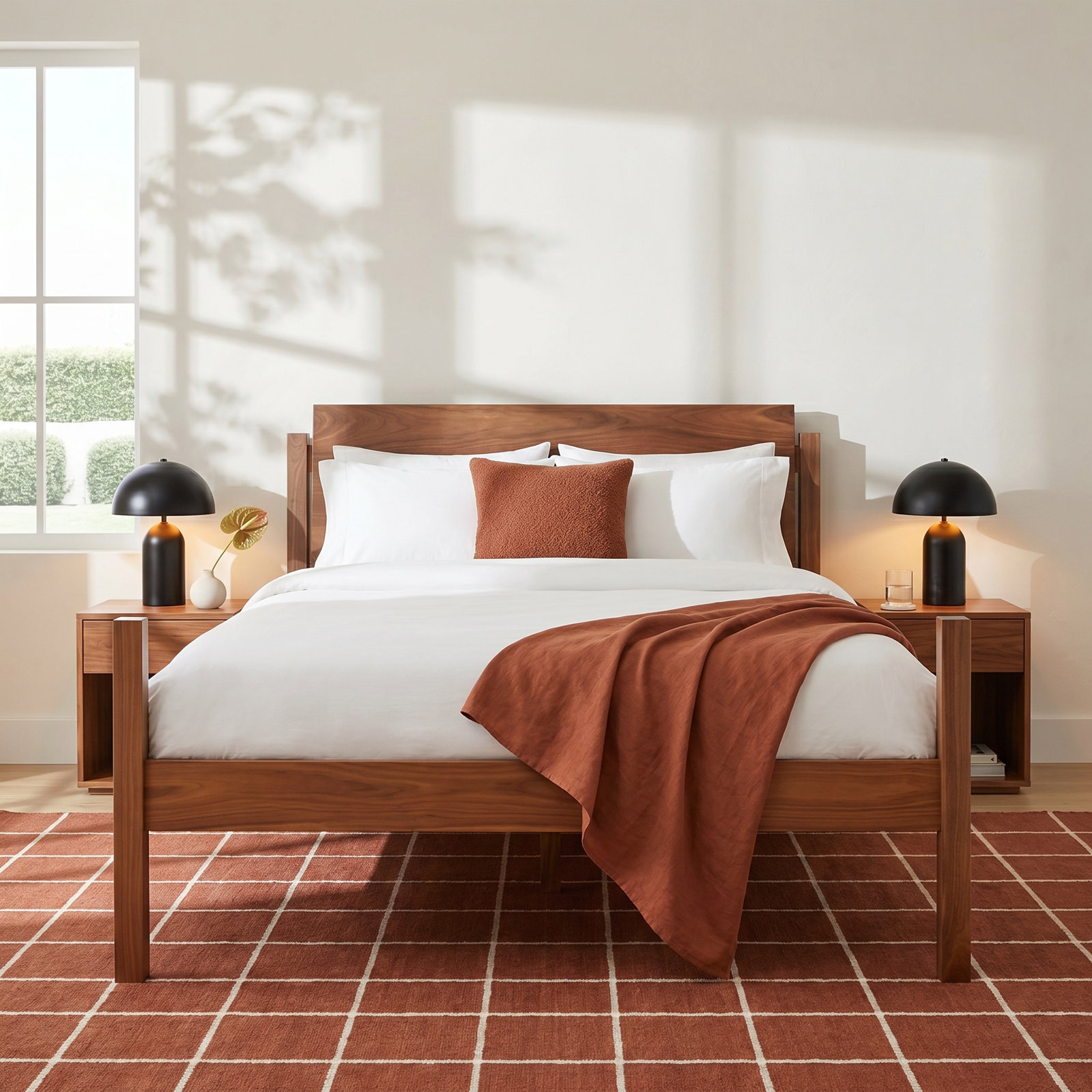 Post Up Bed, Twin, Walnut
