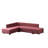 Claret Red Corner Sofa-Bed, 110.2 x 33.5 x 81.1 inches | 100% Polyester Fabric, Easy Clean | Sturdy Wood & Fiberboard Frame, 32 DNS Foam Seating | Perfect for Stylish Living Rooms & Guest Rooms-926461970-926461969