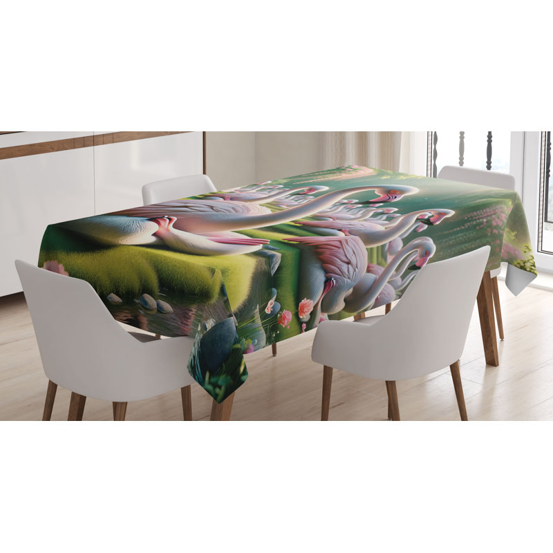 Leizel Rectangle No Pattern Microfiber Tablecloth, 90" Rectangle