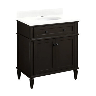 30" Elmdale Single Bathroom Vanity Set with Oval Undermount Sink