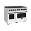 ZLINE Autograph 48" Paramount Dual Fuel DuraSnow® Range w/ White & Black Accents (SDRSZ-WM-48-MB)-2127923308-2127946987