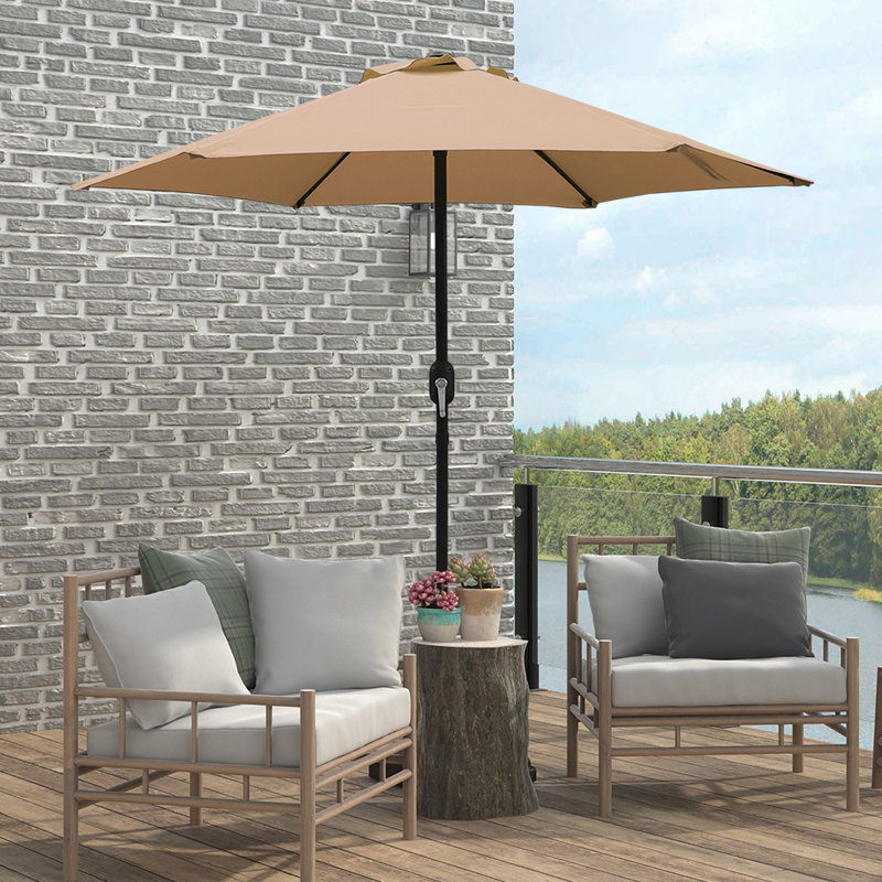 Parasol de marché 89 po Regena, Marron