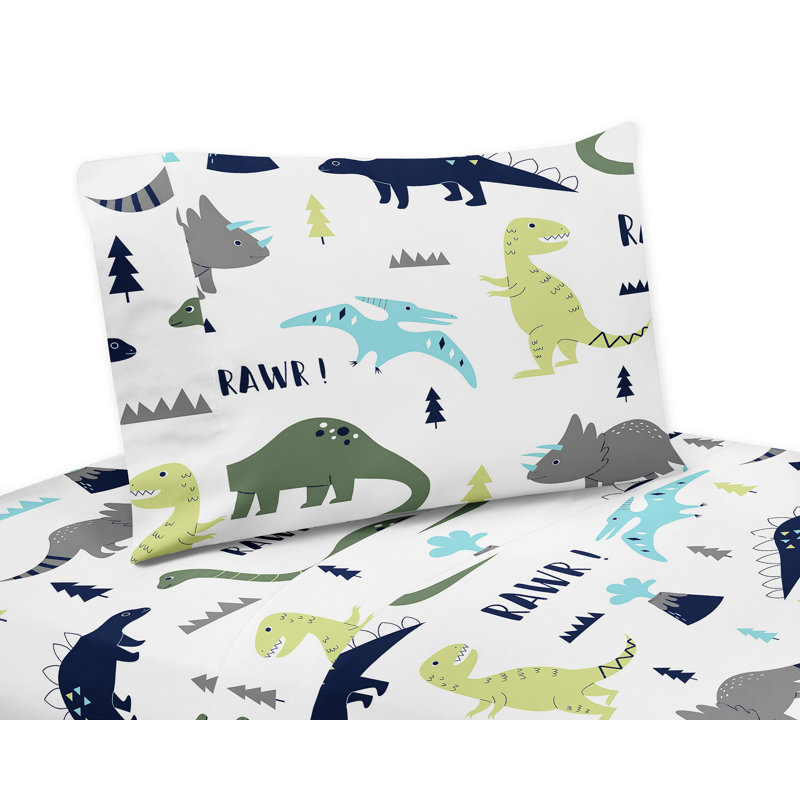 Mod Dinosaur 4 Piece Sheet Set