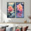 Pivoines et la rivière de montagne III - Art mural floral 2 pièces