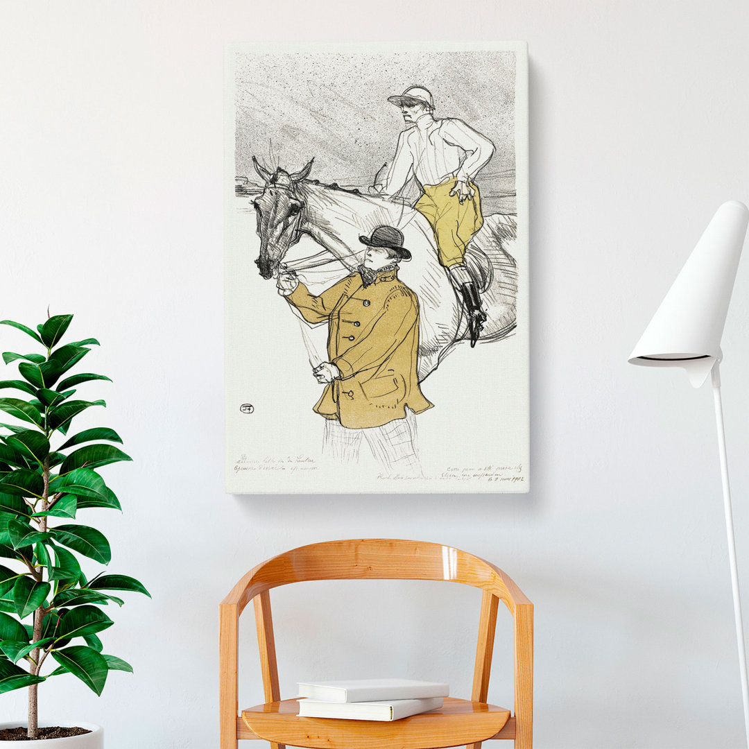 Jockey Going To The Post by Henri De Toulouse-Lautrec - Wrapped Canvas