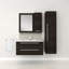Meuble-lavabo simple de 36 po pour la salle de bain avec comptoir en marbre synthétique Silhouette-686346760