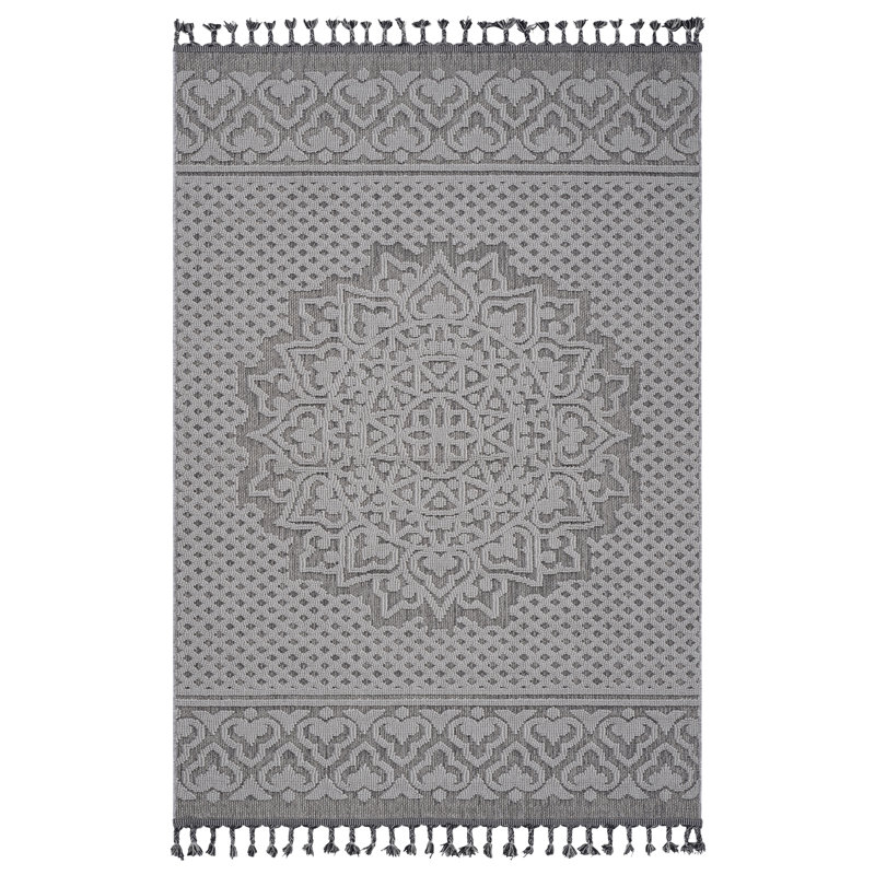8X10 Area Rug Medallion Indoor-Outdoor, Rectangle 7'9" x 10'