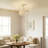 18.5" 4-Light Crystal Drum Ceiling Fan with Remote for Living Room