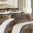 4 Piece Comforter For Queen - Red With Contemporary Design Thread
