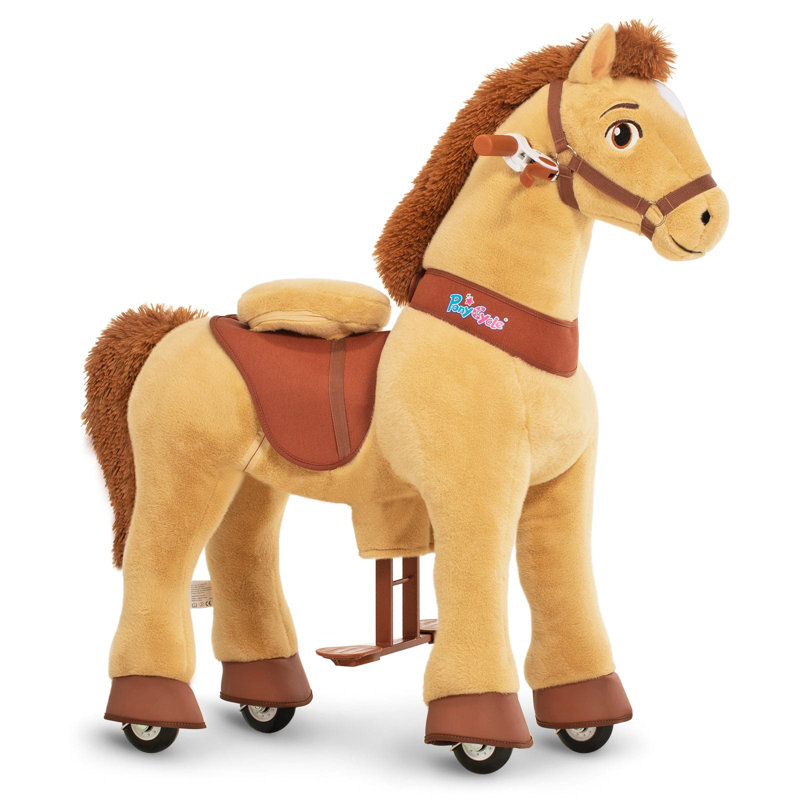 Model E Ride On Horse, Brun clair, H 35,4 po x l 15,7 po x P 33,1 po
