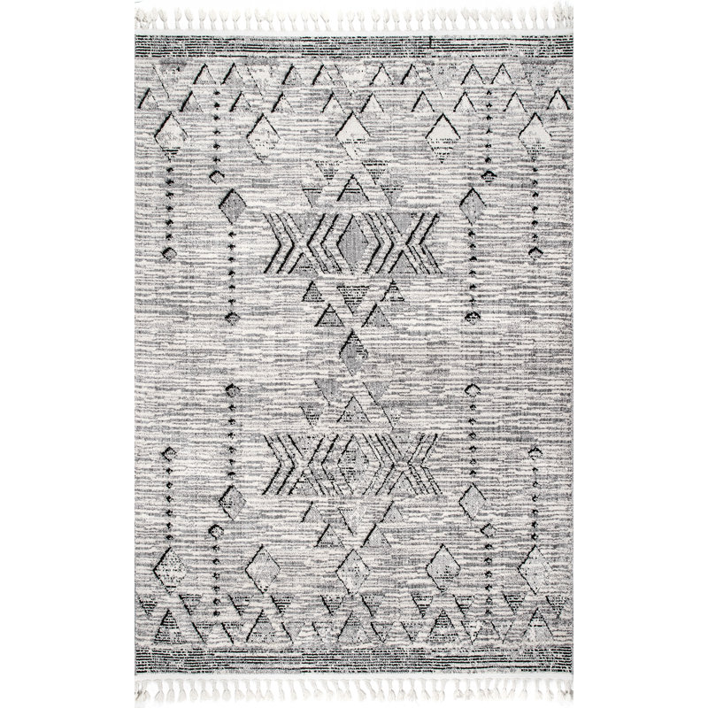 Tapis gris Dayanara, Rectangle 4 pi x 6 pi 8 po