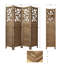 Paravent pliable en bois sculpté, écran d'intimité autoportant 67 po x 60 po pour bureau à domicile, chambre à coucher, jardin, terrasse-812029553-812725368