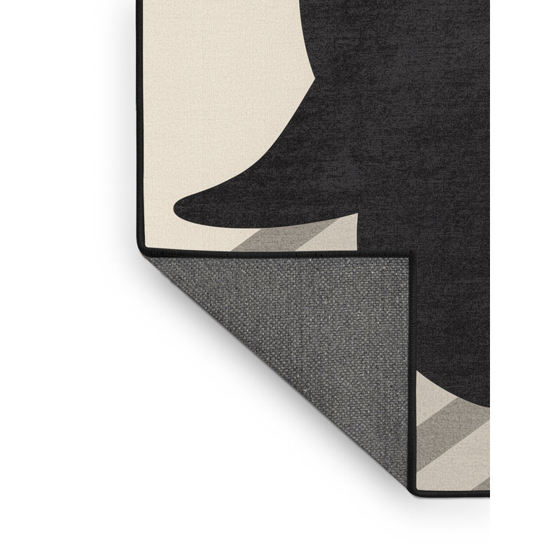 Tapis beige moelleux moelleux et moelleux à motif arc moderne Freshford Walrus, 2 pi x 3 pi