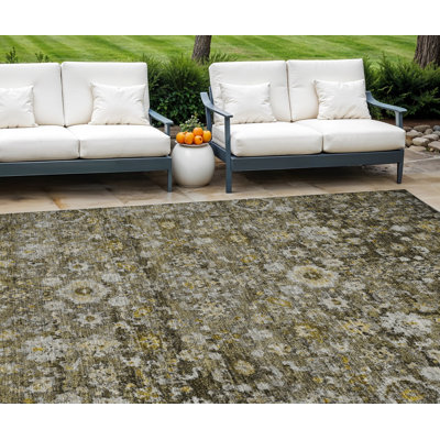 Tapis oriental lavable intérieur brun et beige 8 pi x 10 pi