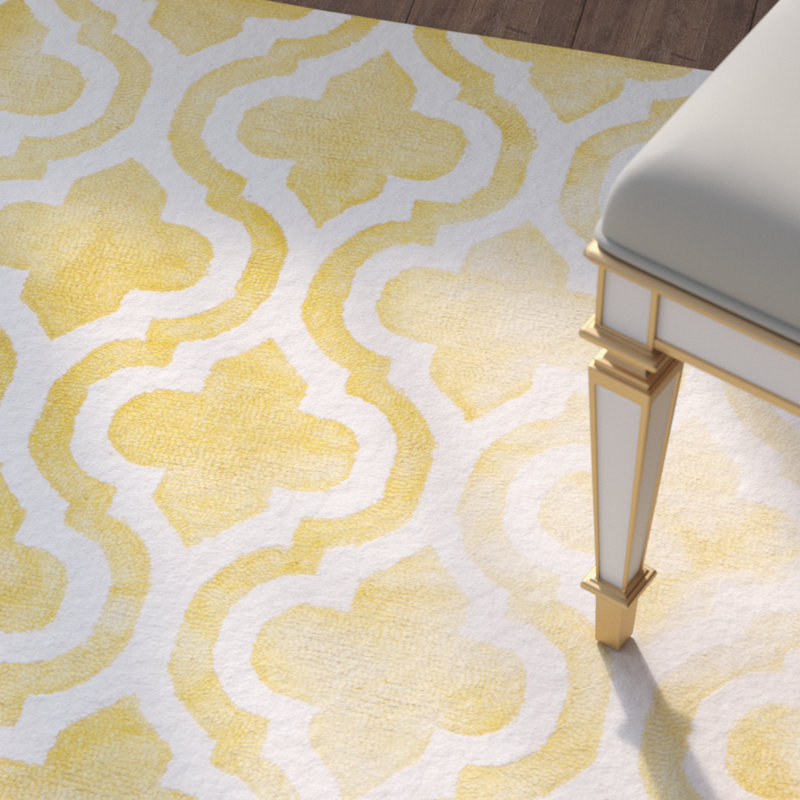 Tapis géométrique en laine touffeté à la main Degeorge, Rectangle 5 pi x 8 pi