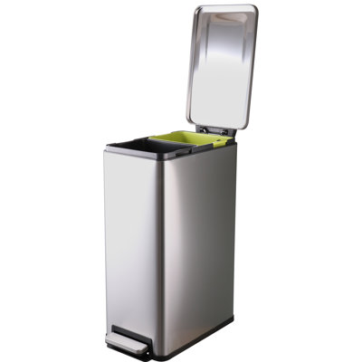 The Step N' Sort Slim Design, 43l Dual Trash And Recycling Bin