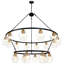 Lustre 20 lumières à deux étages avec lustre en roue de chariot pour vestibule et salon
