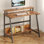 Bureau d'ordinateur 31,5 po pour petits espaces, bureau de bureau moderne avec tablette de rangement et support pour écran