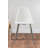 Tierra Sleek Metal and Glass Round Dining Table Set with 4 Faux Leather Upholstered Dining Chairs-1618636929