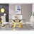 Gerlad Glass Top Metal Base Dining Table-2020304307