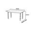 Table de salle à manger en bois de cire blanc rétro français-106387458