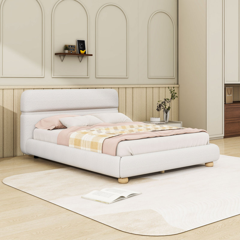Queen Size Upholstered Bed with Headboard