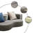 SpaceMax 3-in-1 Folding Bed with 4" Gel Memory Foam,Convertible Floor Sofa for 300sqft Studios, Guest Rooms & RV Living,Light Gray-458940376-458940383