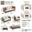 7 - Piece Outdoor Wicker Patio Conversation Furniture Set With Swivel Chairs-109530719
