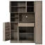 Grande armoire de rangement pour garde-manger avec armoire latérale coulissante, tablettes de porte et tiroir-131454656